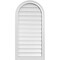 Ekena Millwork Round Top Surface Mount PVC Gable Vent: Functional, w/ 2"W x 1-1/2"P Brickmould Frame, 20"W x 40"H GVPRT20X4002SF - alternate 1